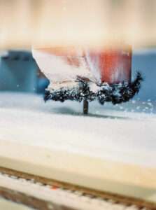 Detailed view of custom-made table designed by Serge Rusak