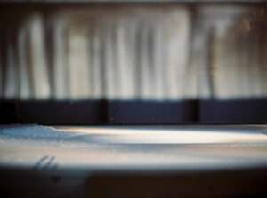 Detailed view of custom-made table designed by Serge Rusak