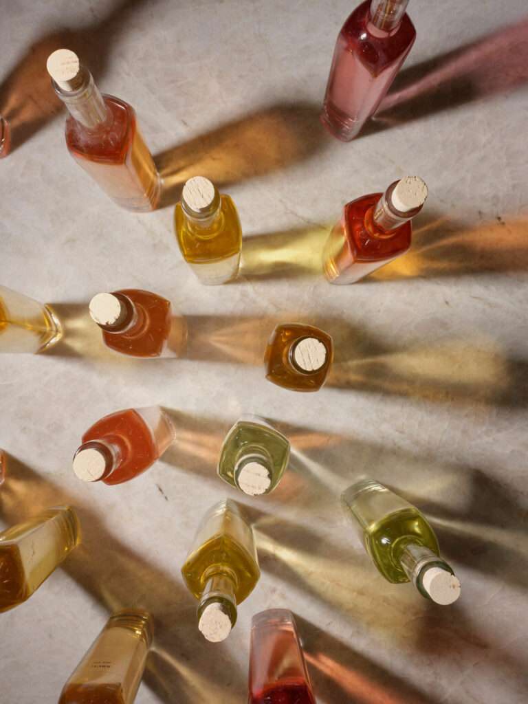 Krug bottle photographed to highlight the luxurious branding and design