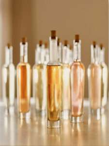 Krug Champagne bottle elegantly displayed with soft lighting