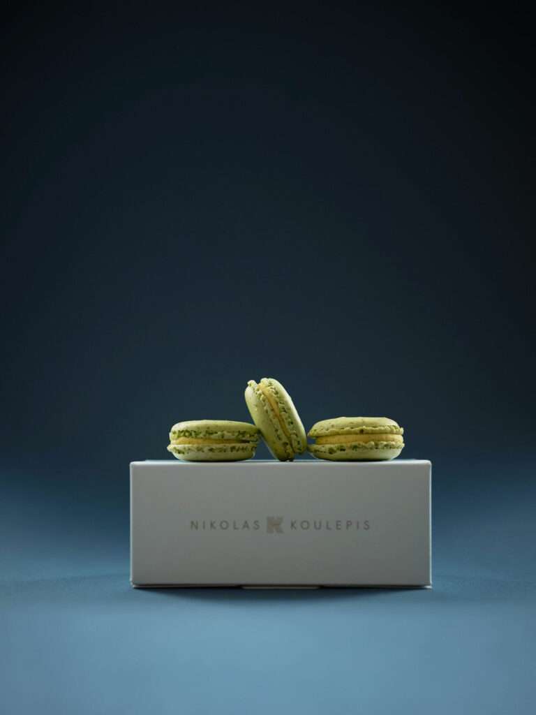 Colorful and intricate macarons crafted by Greek pastry chef Nikolas Koulepis