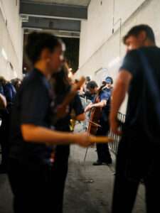 Behind-the-scenes preparation of Thomas Roussel's orchestra at PSG stadium